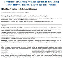 Treatment of Chronic Achilles Tendon Injury Using Short Harvest Flexor Hallucis Tendon Transfer