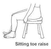 Sitting toe raise